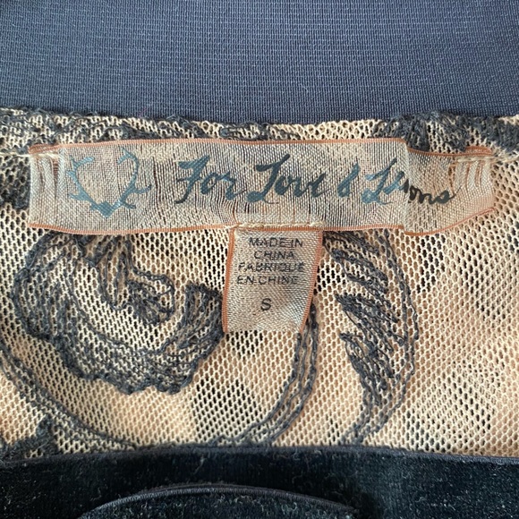 For Love & Lemons Size S Pink & Black Floral Off the Shoulder CLEMENCE Dress - Picture 10 of 11